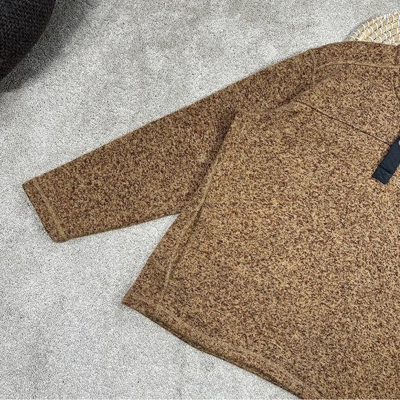 Eddie Bauer Men’s Convector Snap Mock Sweater Snap T Pullover Fleece Brown L - Picture 5 of 13